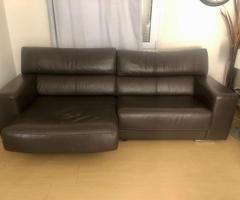 Sofá 4 plazas de piel auténtica