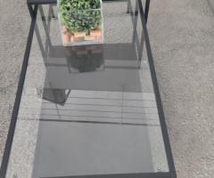 Mesas centro salón, cristal y metal. Nuevas.