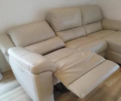 Sofá chaise longue piel reclinable motorizado