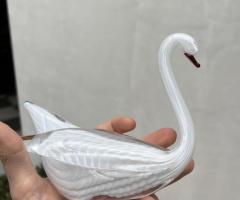 Cisne de cristal blanco