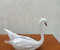 Cisne de cristal blanco