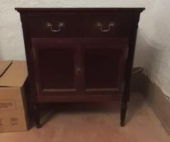 2 Mesitas Antiguas Madera Marrón