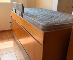 Cama nido madera 2x1m - URGE VENDER Destacado (Alta) Buen estado · Marrón y Multicolor · Tela y Made