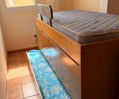 Cama nido madera 2x1m - URGE VENDER Destacado (Alta) Buen estado · Marrón y Multicolor · Tela y Made