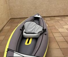 Pack kayak hinchable individual (kayak + hinchador + remos de dos palas)